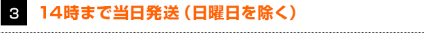 14時まで当日発送